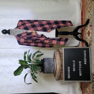 Checked long Cardi.